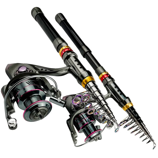 Carbon Fiber Telescopic Rod & Reel Combo