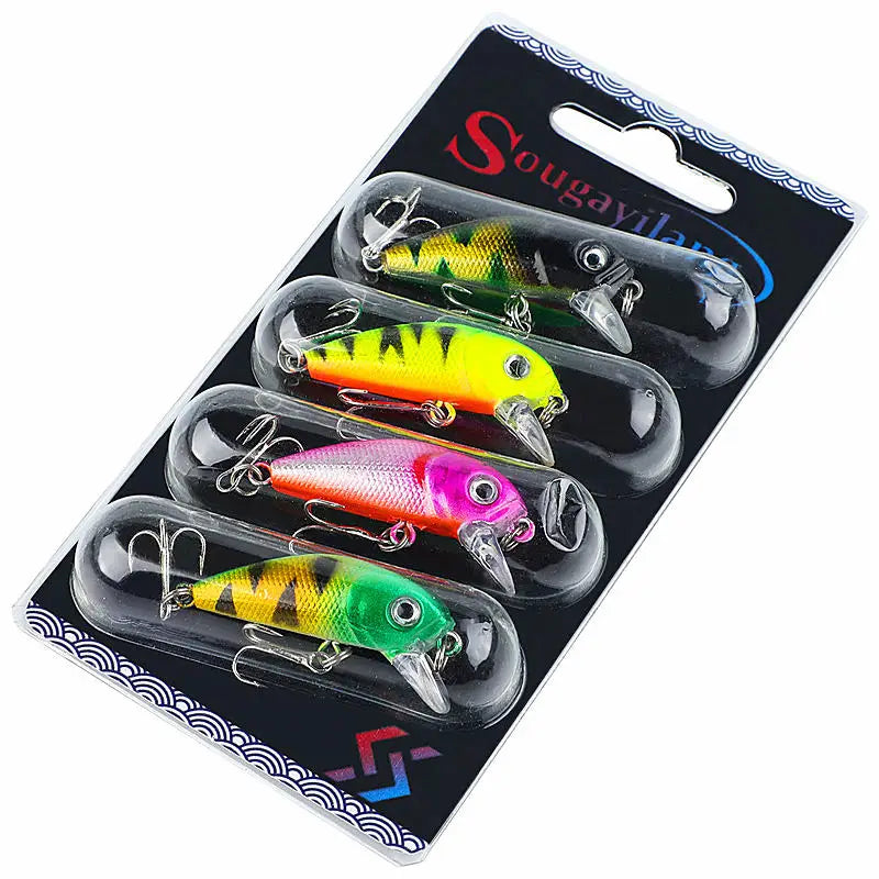 Sougayilang 4pc Bass Fishing Wobbler Set