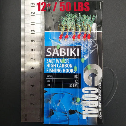 Glow In The Dark Sabiki Fishing Rig Hook