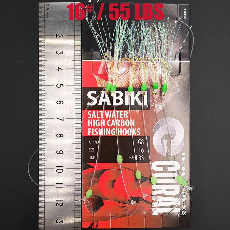 Glow In The Dark Sabiki Fishing Rig Hook