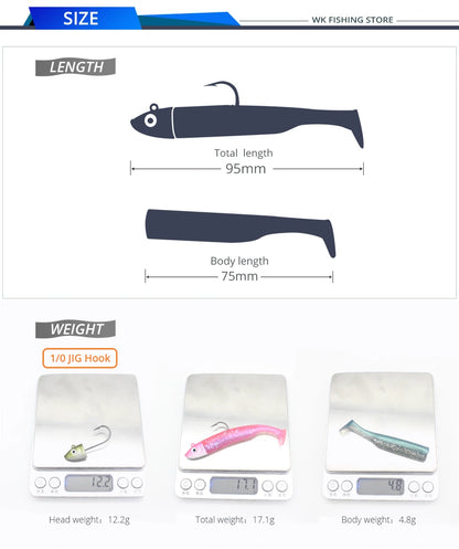 Seabass Paddle Tail Soft Lure Kit