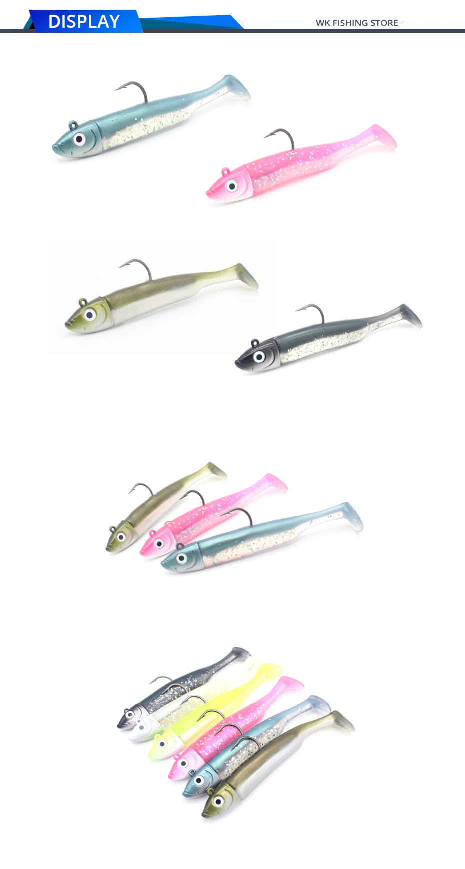 Seabass Paddle Tail Soft Lure Kit