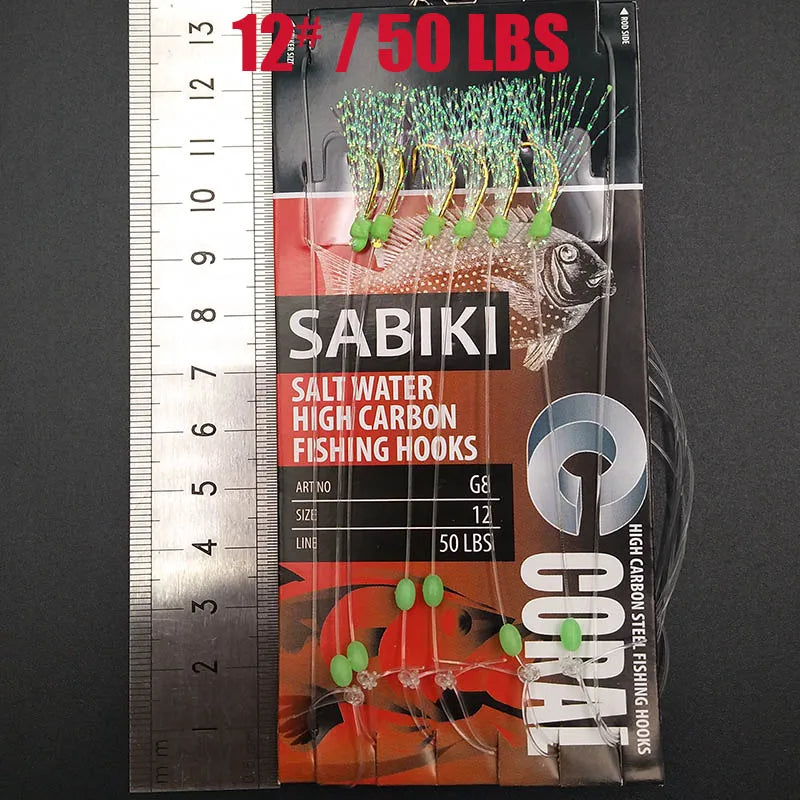 Glow In The Dark Sabiki Fishing Rig Hook