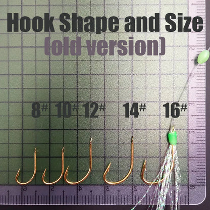 Glow In The Dark Sabiki Fishing Rig Hook