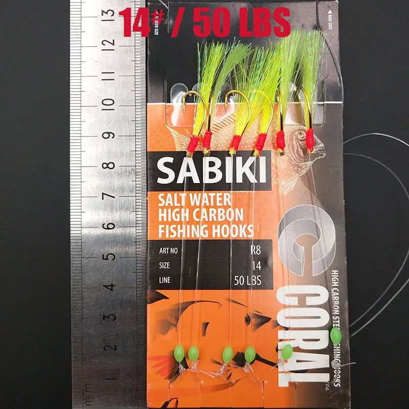 Glow In The Dark Sabiki Fishing Rig Hook