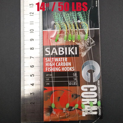 Glow In The Dark Sabiki Fishing Rig Hook