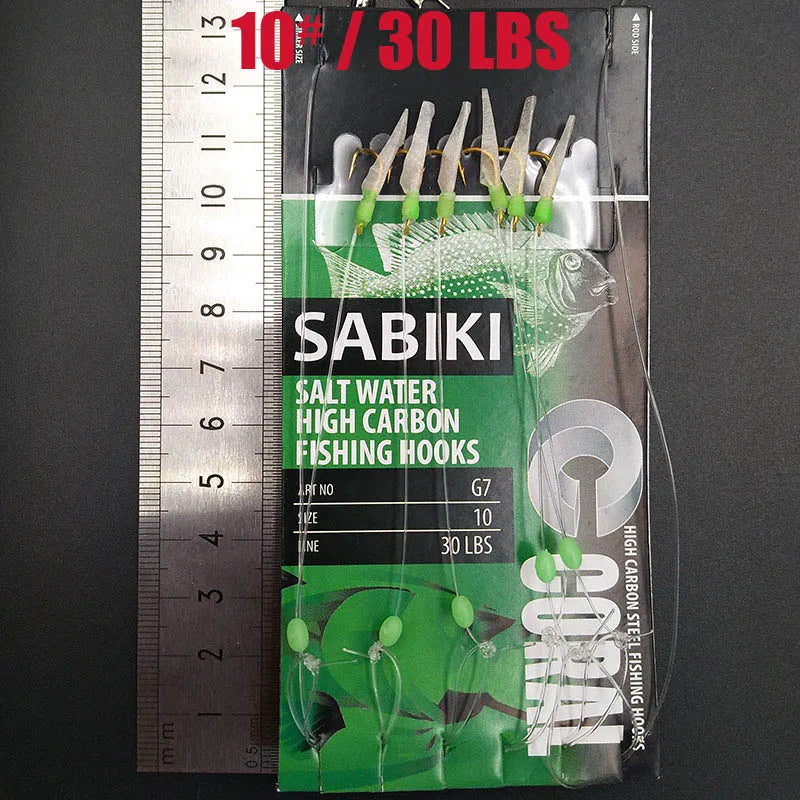 Glow In The Dark Sabiki Fishing Rig Hook