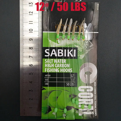 Glow In The Dark Sabiki Fishing Rig Hook