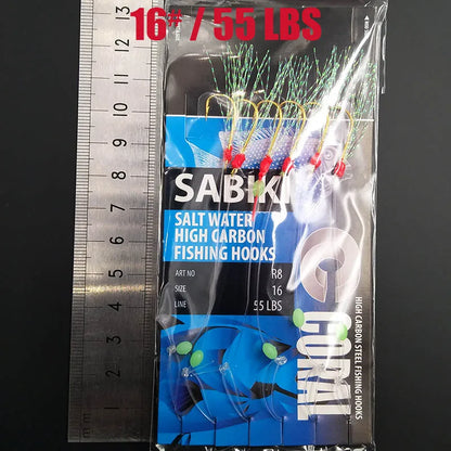 Glow In The Dark Sabiki Fishing Rig Hook