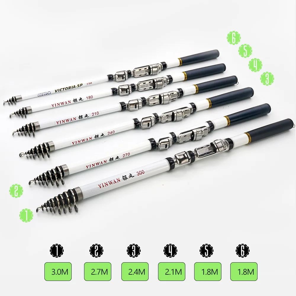 Carbon Fiber Telescopic Travel Fishing Rod