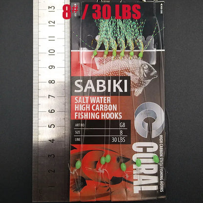 Glow In The Dark Sabiki Fishing Rig Hook