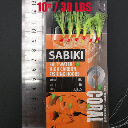 Glow In The Dark Sabiki Fishing Rig Hook