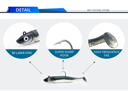 Seabass Paddle Tail Soft Lure Kit