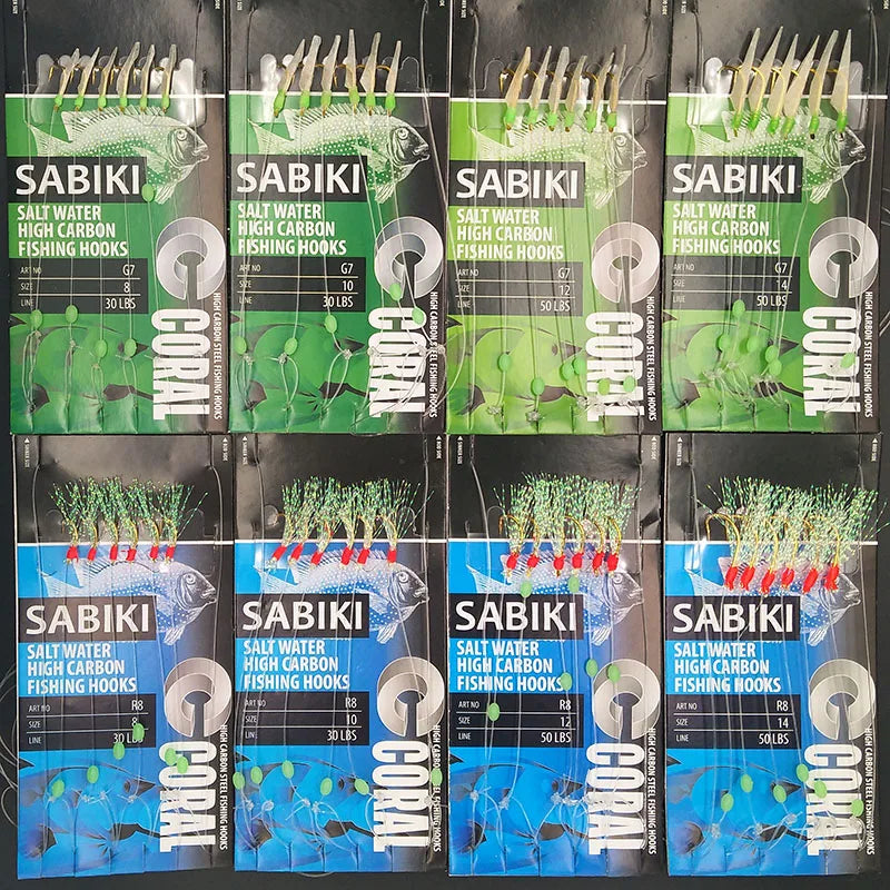 Glow In The Dark Sabiki Fishing Rig Hook