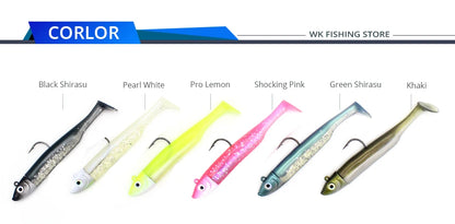 Seabass Paddle Tail Soft Lure Kit