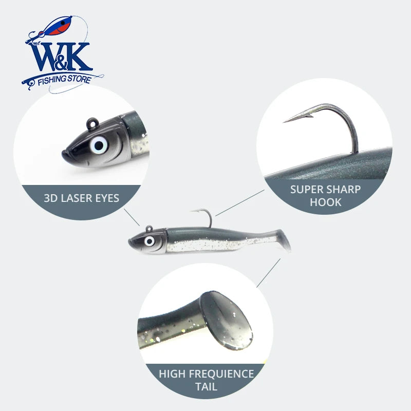 Seabass Paddle Tail Soft Lure Kit