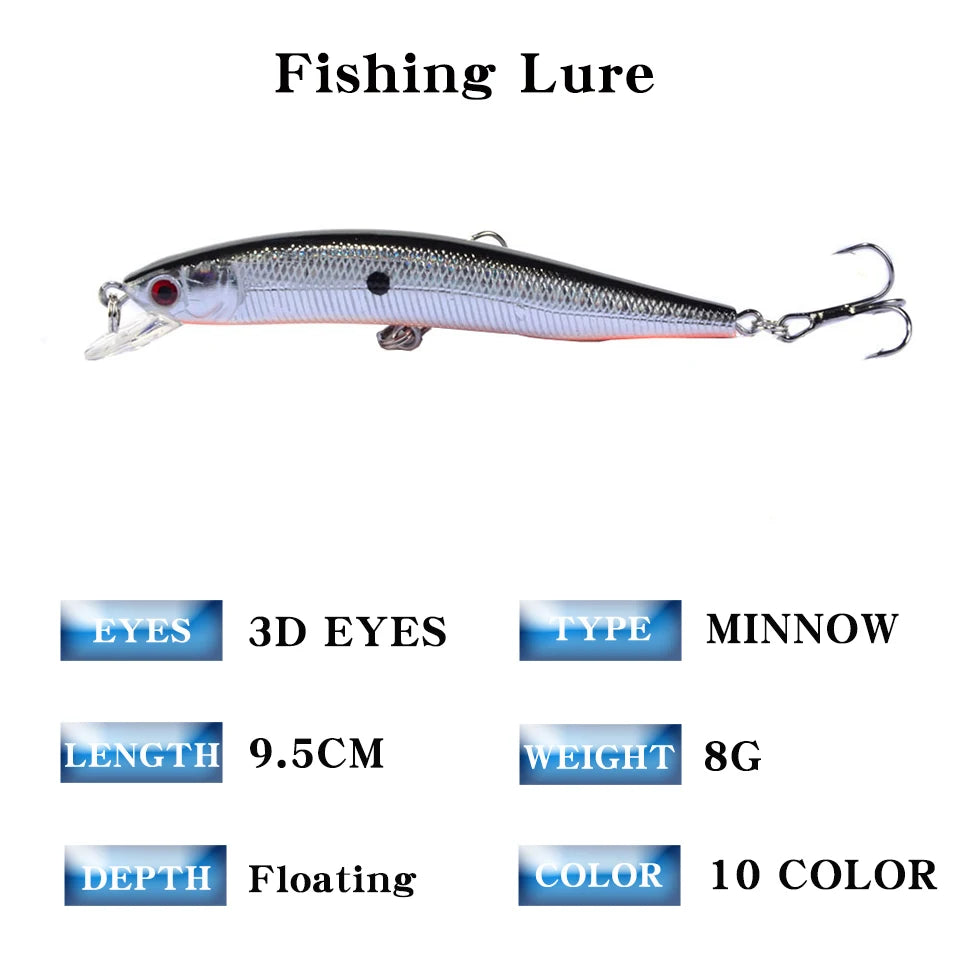 Floating Minnow Crankbait Lure