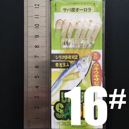 Glow In The Dark Sabiki Fishing Rig Hook
