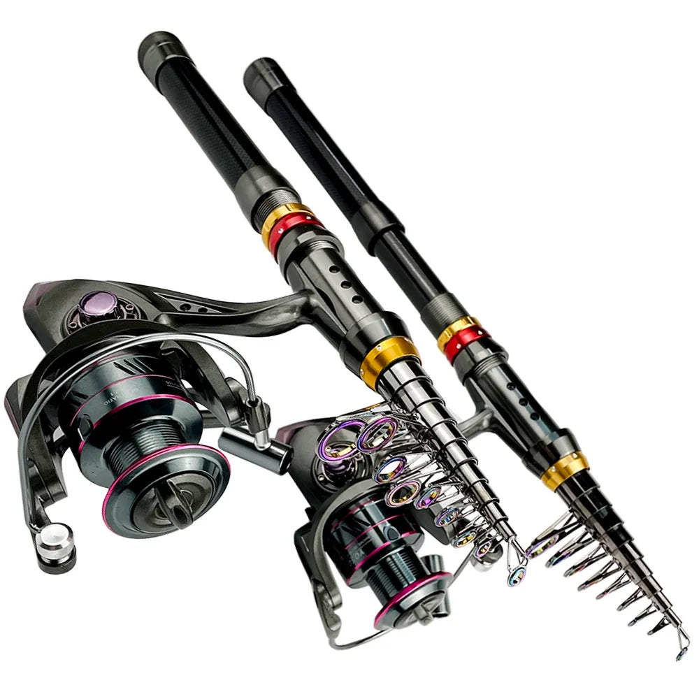 Carbon Fiber Telescopic Rod & Reel Combo