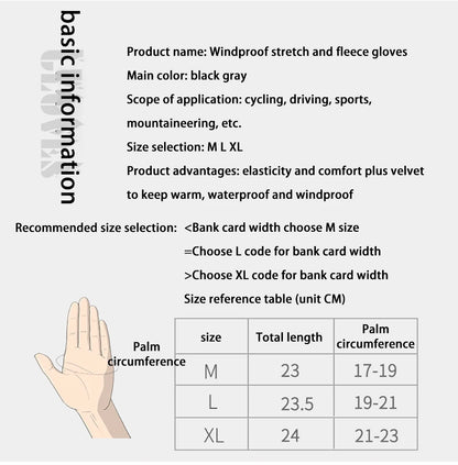 Winter Fishing Gloves with Touchscreen Fingers