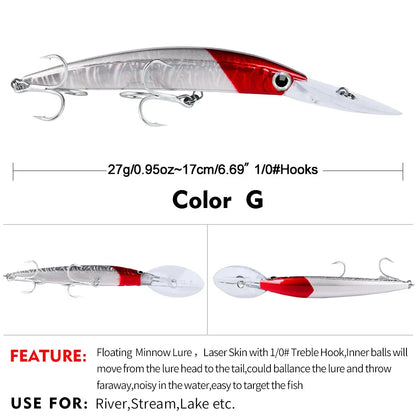 Deep Diving Minnow Fishing Lure