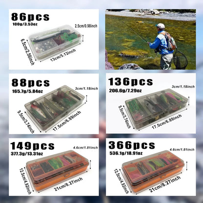 Multi-Lure Fishing Kit For Bass, Trout & Pike