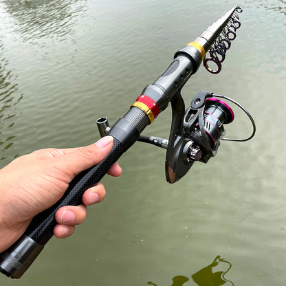 Carbon Fiber Telescopic Rod & Reel Combo