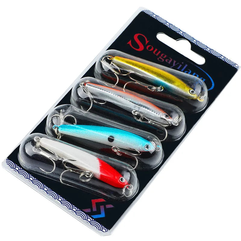 Sougayilang 4pc Bass Fishing Wobbler Set