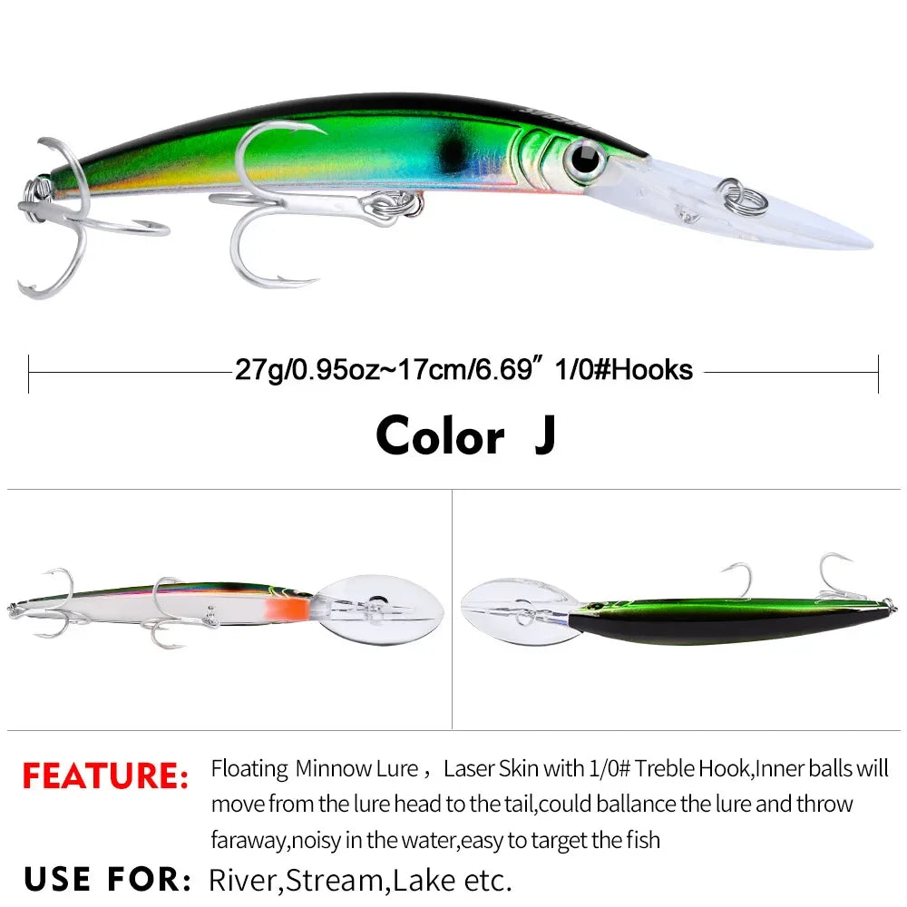 Deep Diving Minnow Fishing Lure