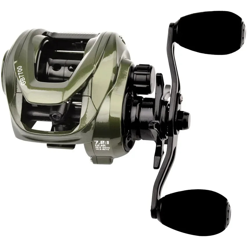 All Metal Baitcasting Reel – 7.2:1 High Drag Reel