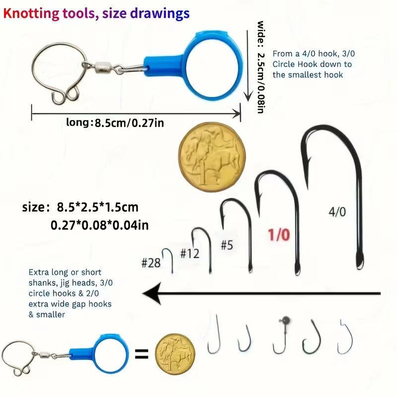 2pc Fishing Knot Tying Tool Set