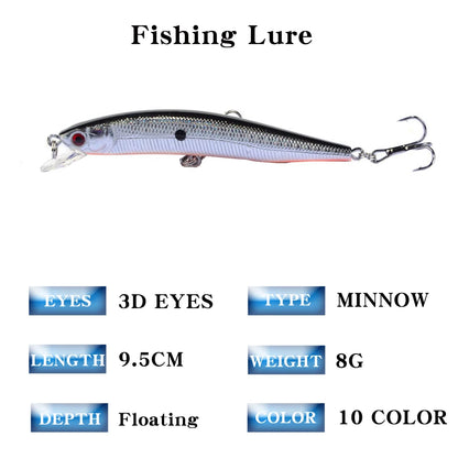 Floating Minnow Crankbait Lure