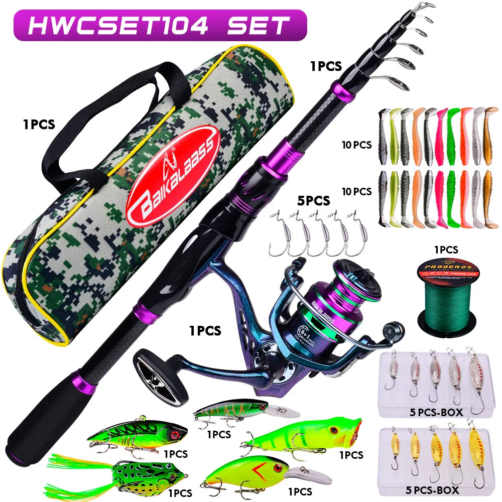 ProBeros Fishing Rod & Reel Combo Kit