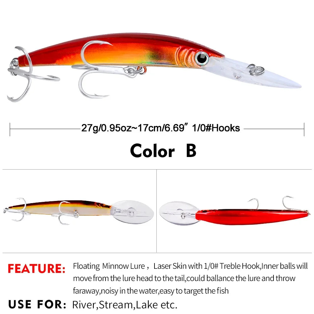 Deep Diving Minnow Fishing Lure