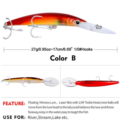 Deep Diving Minnow Fishing Lure