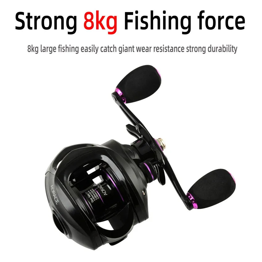 All Metal Baitcasting Reel – 7.2:1 High Drag Reel