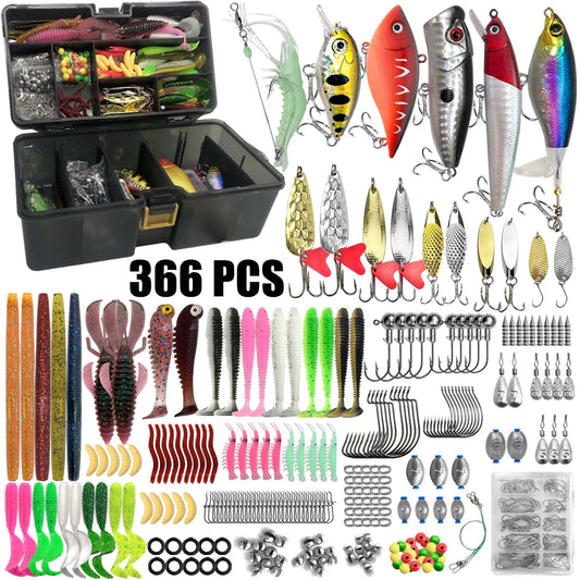 Multi-Lure Fishing Kit For Bass, Trout & Pike