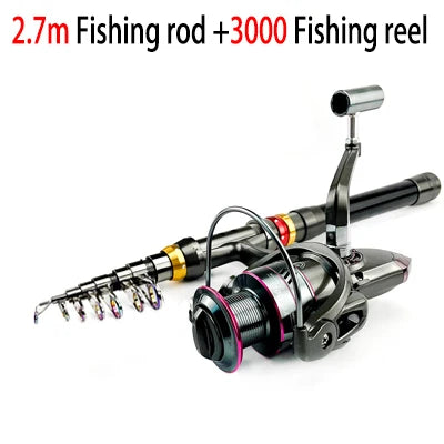 Carbon Fiber Telescopic Rod & Reel Combo