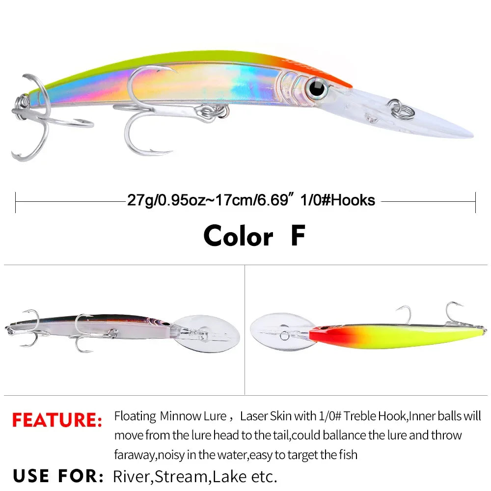 Deep Diving Minnow Fishing Lure