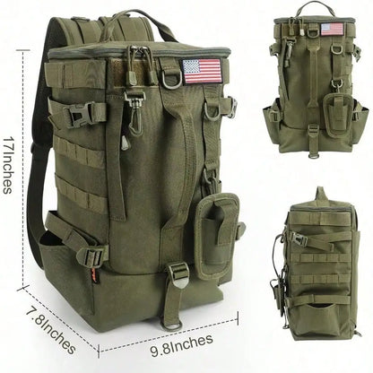 Large Capacity Fishing Backpack with Rod Holders