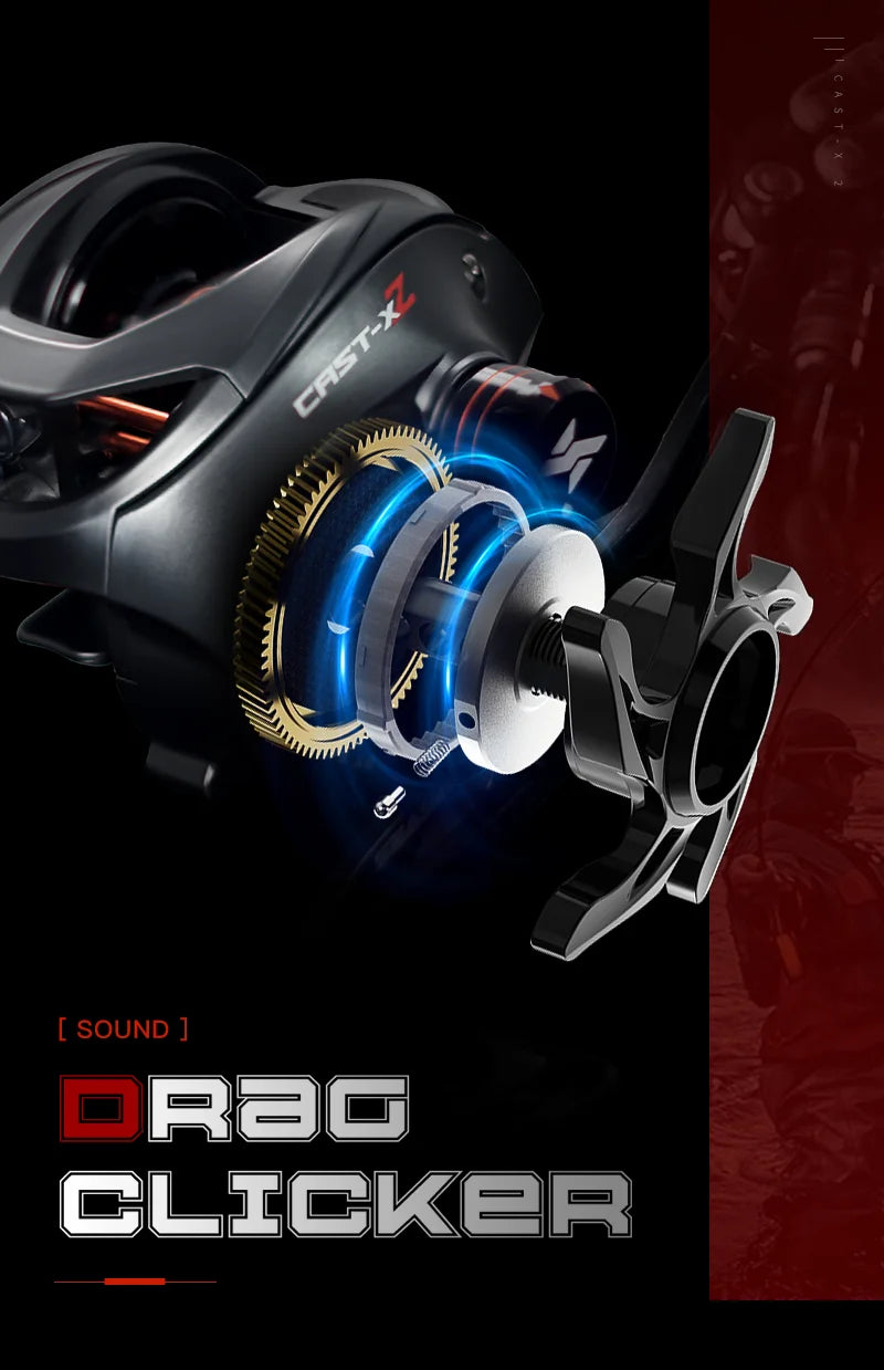 SEASIR Cast X2 Baitcasting Reel – 7.3:1 Carbon Fiber Reel