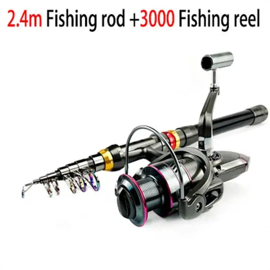 Carbon Fiber Telescopic Rod & Reel Combo