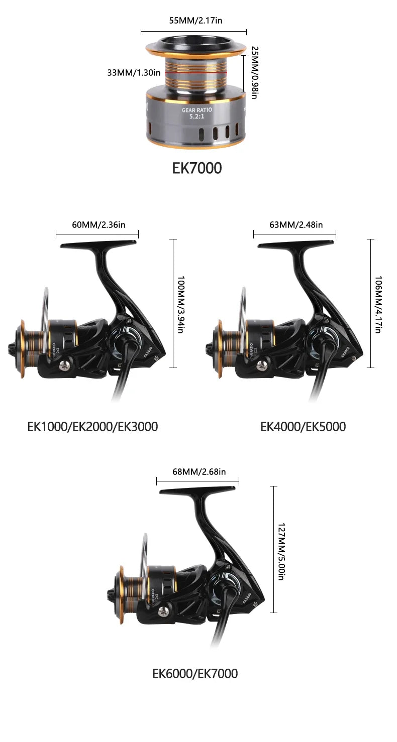 Ultra Light Spinning Reel – Freshwater & Saltwater