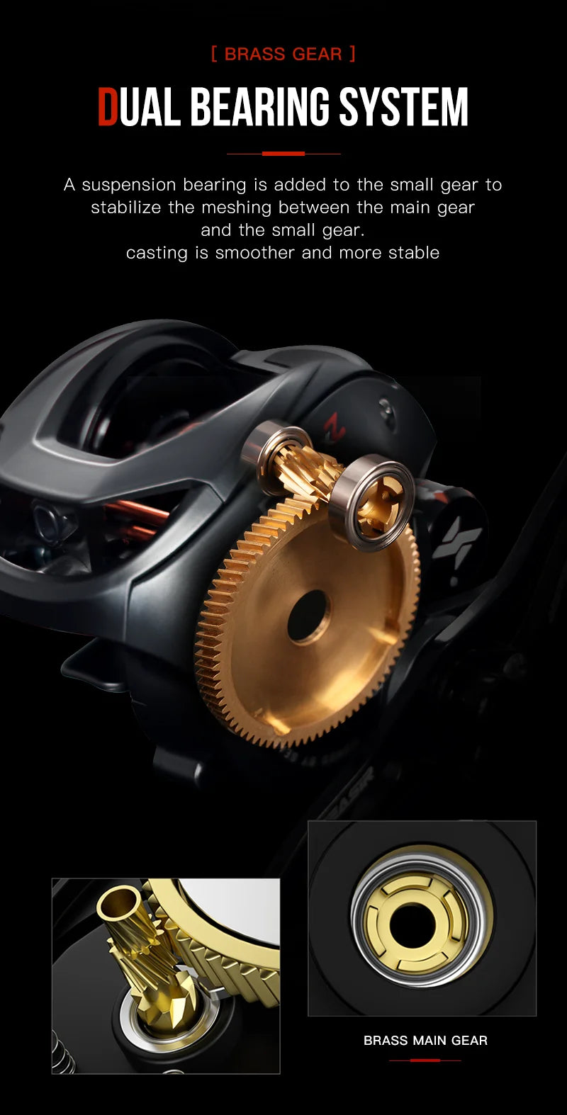 SEASIR Cast X2 Baitcasting Reel – 7.3:1 Carbon Fiber Reel