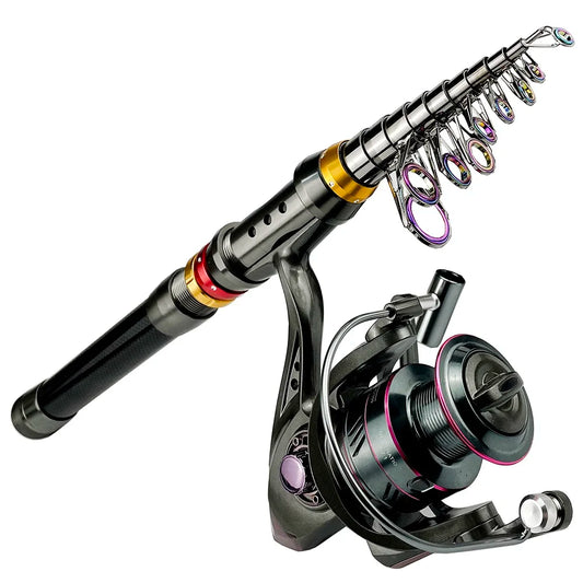 Carbon Fiber Telescopic Rod & Reel Combo