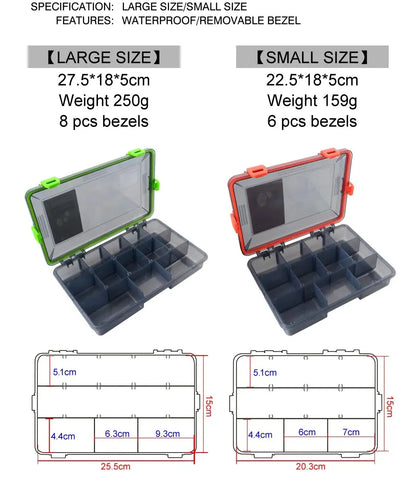 Tackle Box Large Capacity Waterproof Hook Storage Lure Bait Tray