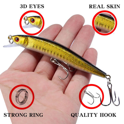 Floating Minnow Crankbait Lure