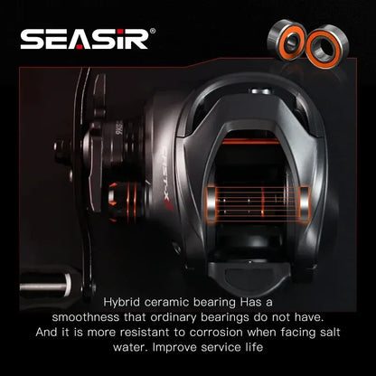 SEASIR Cast X2 Baitcasting Reel – 7.3:1 Carbon Fiber Reel