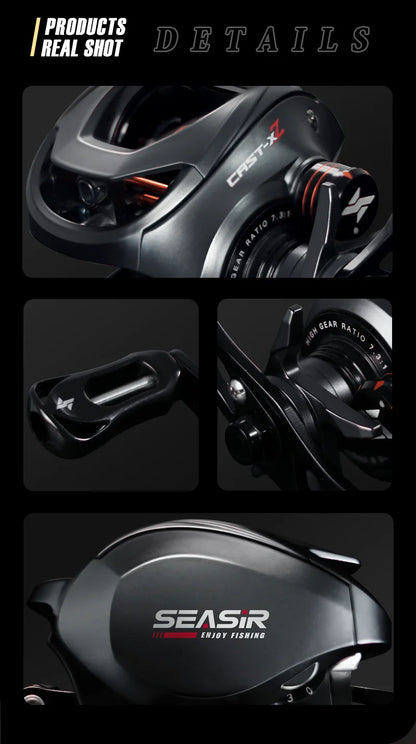 SEASIR Cast X2 Baitcasting Reel – 7.3:1 Carbon Fiber Reel