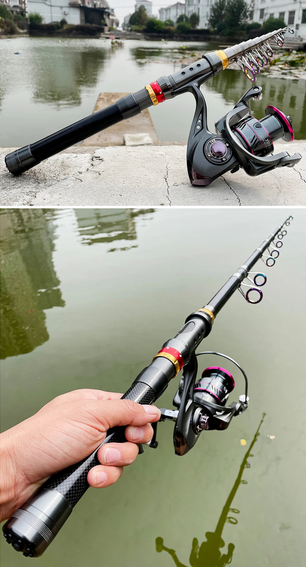 Carbon Fiber Telescopic Rod & Reel Combo